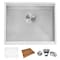 Ruvati 21" Workstation Bar Prep Sink Undermount 16 Gauge Ledge SS Single Bowl RVH8307 - alternate 9